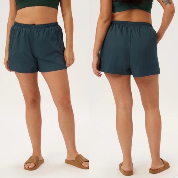 girlfriend collective Pants - Girlfriend Collective Trail Shorts Moss Size Medium